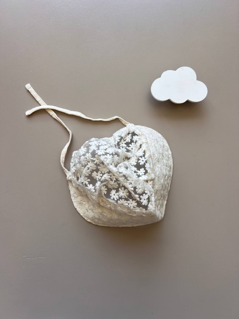 Beige Dentelle Summer Hat