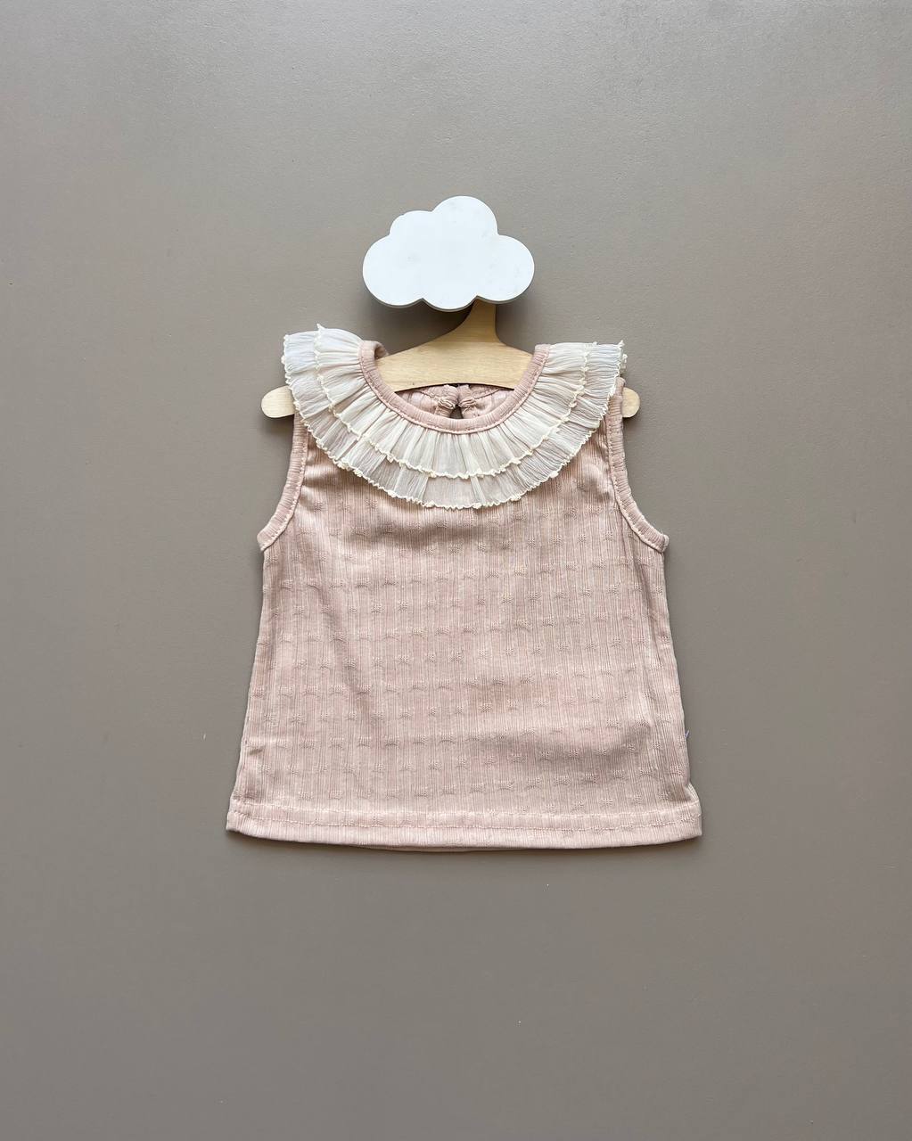 Dentelle Collar Cotton T-Shirt