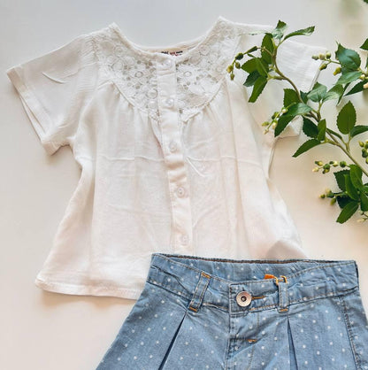 Off-White Vintage Shirt Short Sleeves - La Farandole Paris