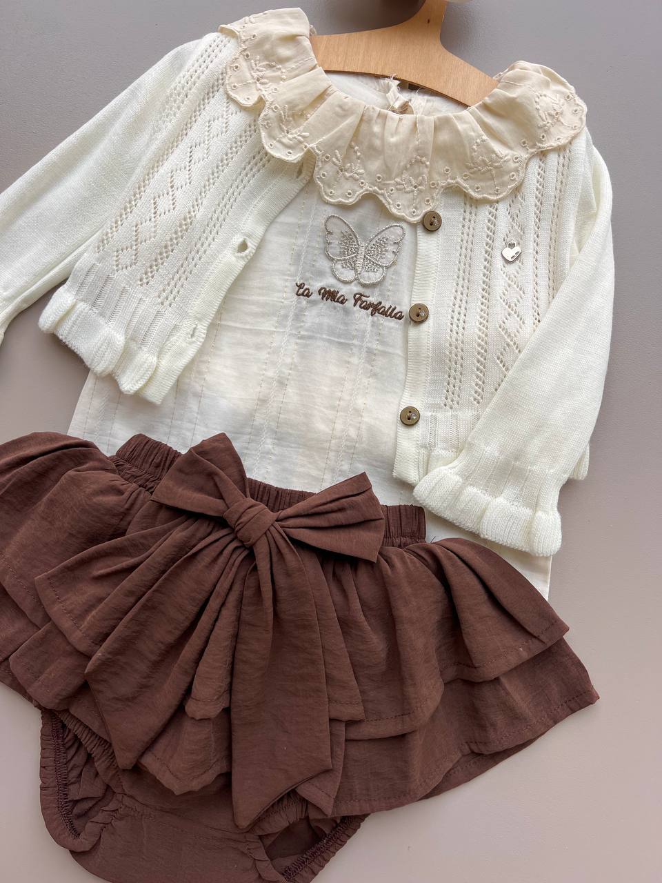 Brown and Beige Jacket With Shirt And Tutu