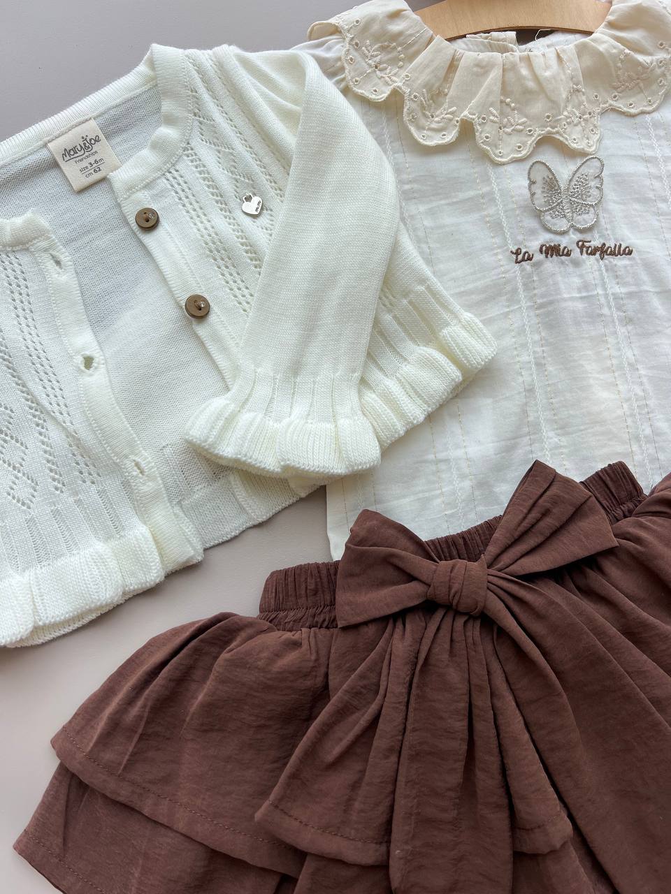 Brown and Beige Jacket With Shirt And Tutu