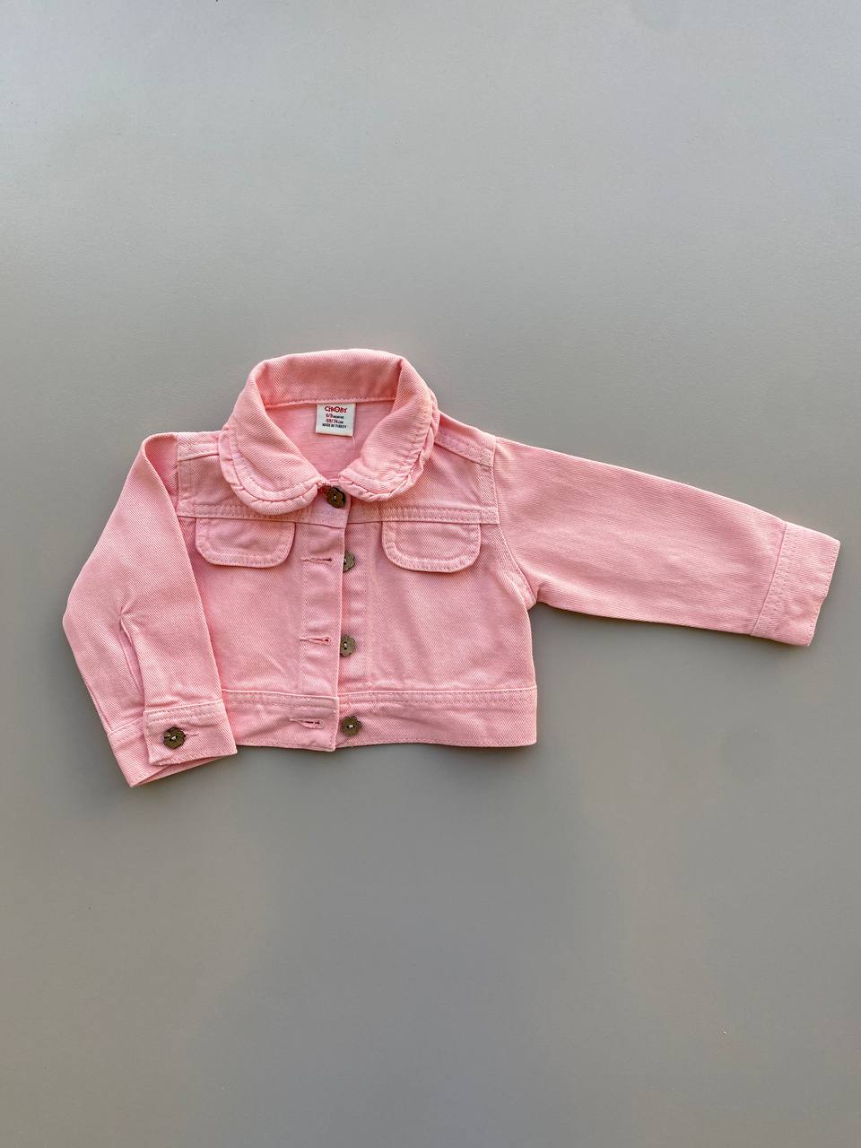 Pink Crop Jeans Jacket