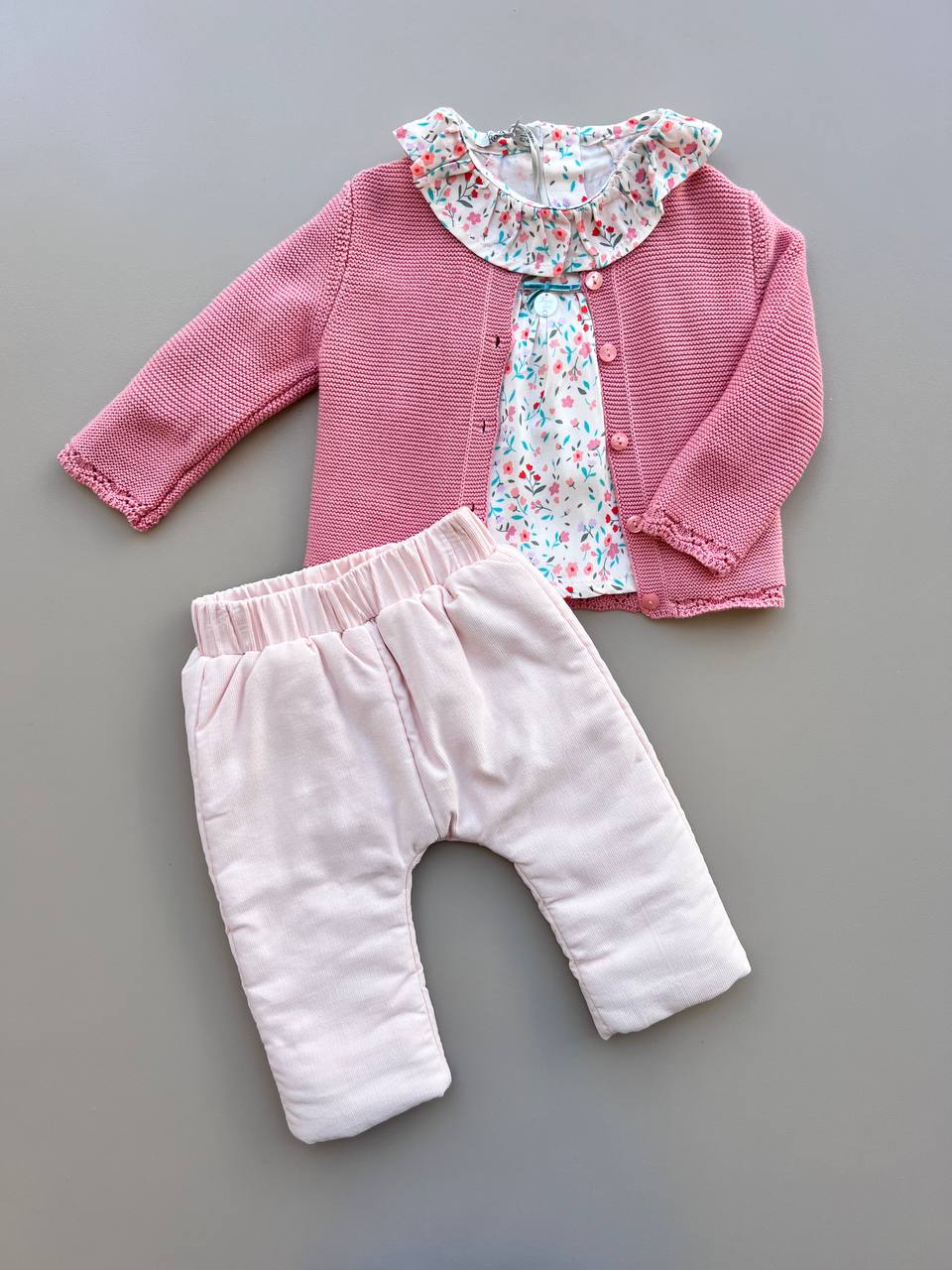 Pink Flower Winter Set 3 pcs