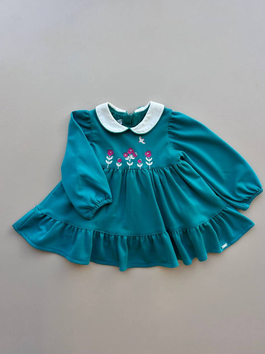 Turquoise And White Vintage Dress