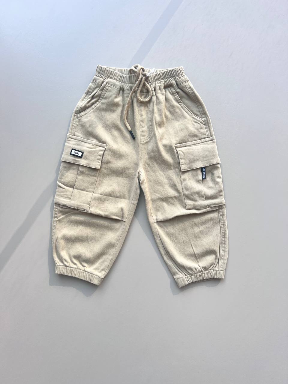 Beige Cargo Jeans