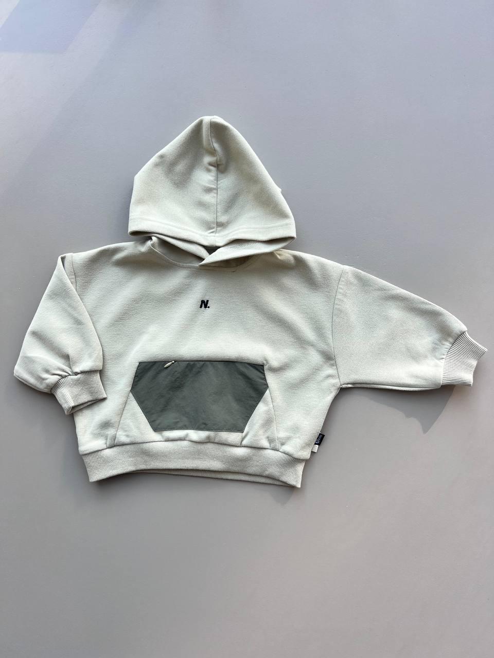 Greige Oversized Hoodie - La Farandole Paris