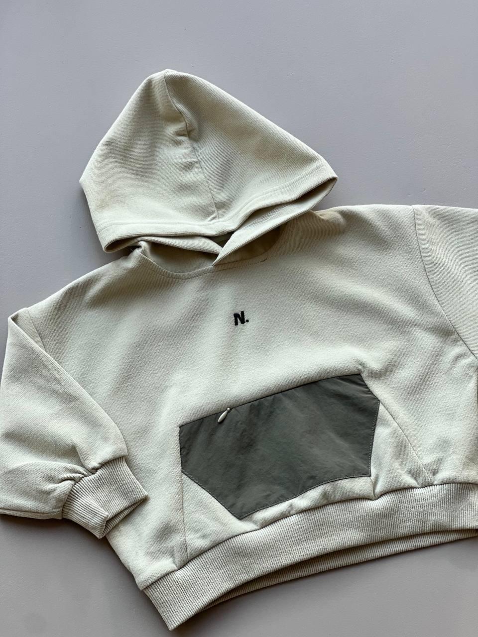 Greige Oversized Hoodie - La Farandole Paris