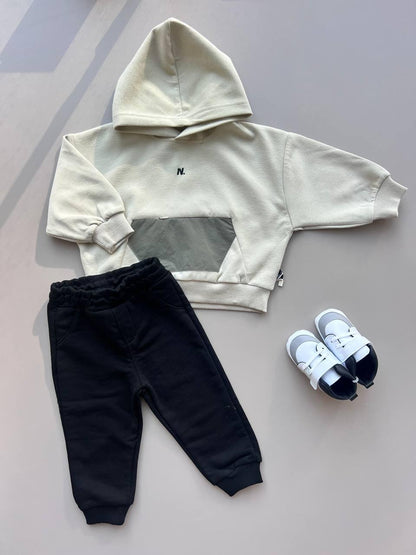 Greige Oversized Hoodie - La Farandole Paris