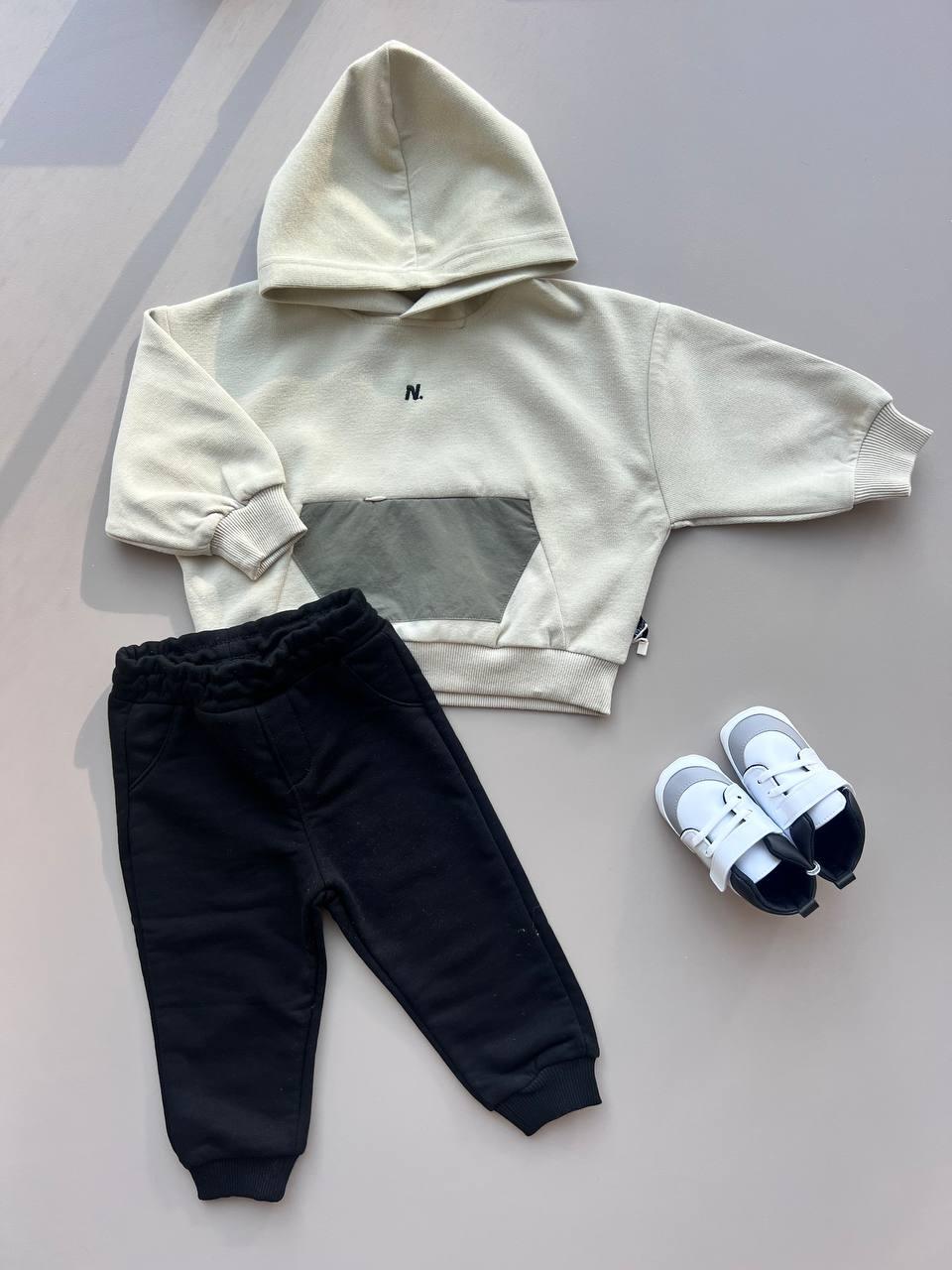 Greige Oversized Hoodie - La Farandole Paris
