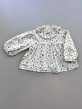 Beige Flowers Shirt - La Farandole Paris