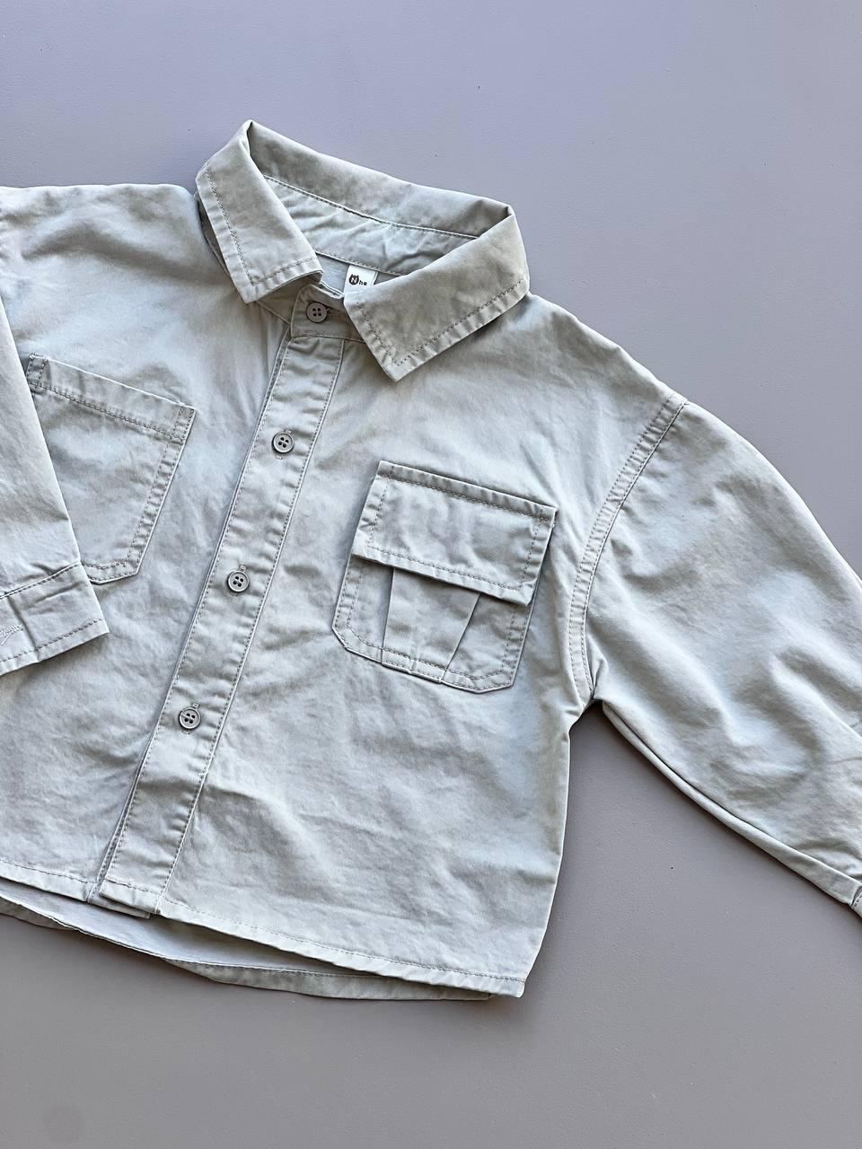 Beige Jeans Shirt Relaxed - La Farandole Paris