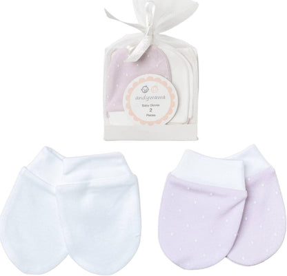 Gloves Pack of 2 Pairs Pink And White - La Farandole Paris